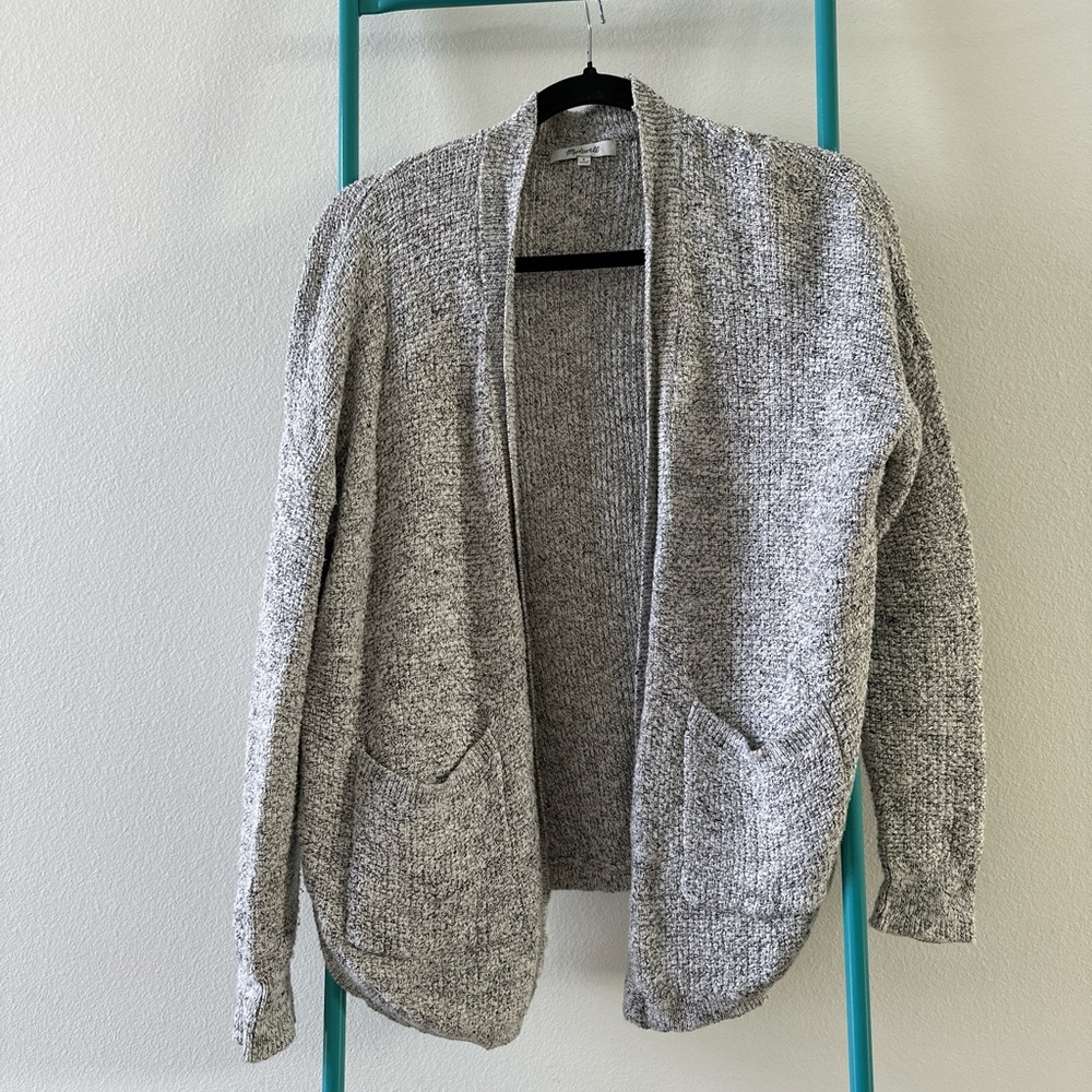 Madewell Heather Grey Slouchy Cardigan